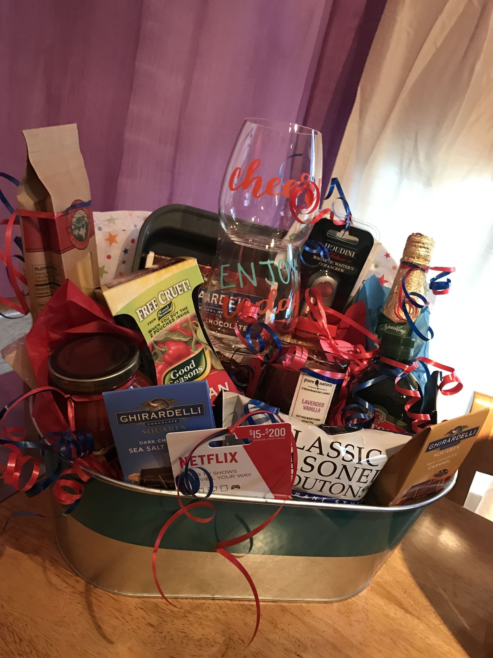 Movie Date Night Gift Basket Ideas
 Date Night In basket for Silent Auction