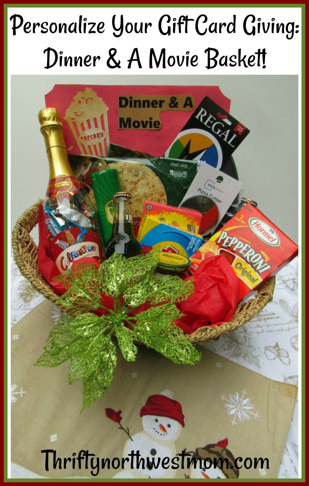 Movie Gift Card Basket Ideas
 Dinner & A Movie Gift Basket Idea How to Personalize