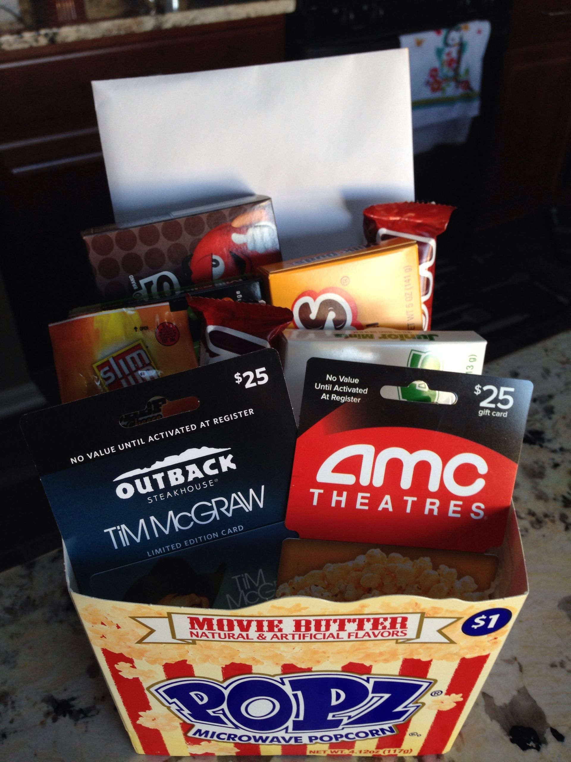 Movie Gift Card Basket Ideas
 The perfect t for your movie lover "Dinner and a Movie