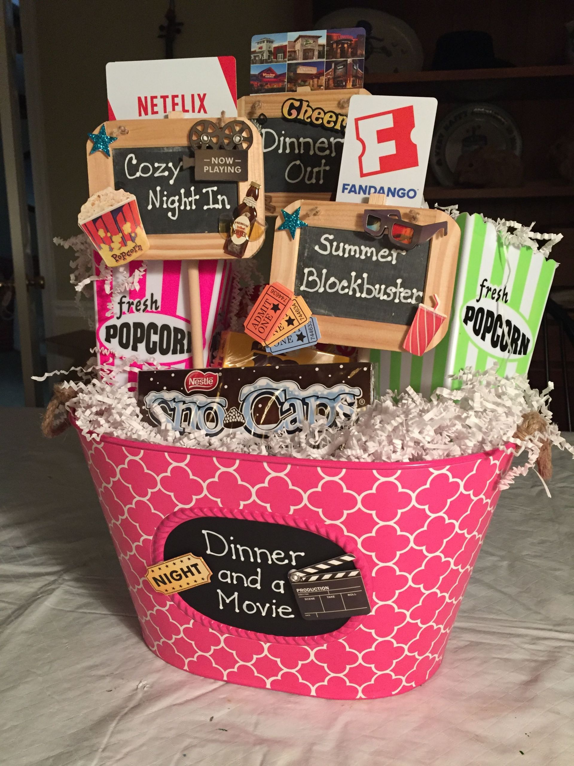 Movie Gift Card Basket Ideas
 Dinner and a Movie