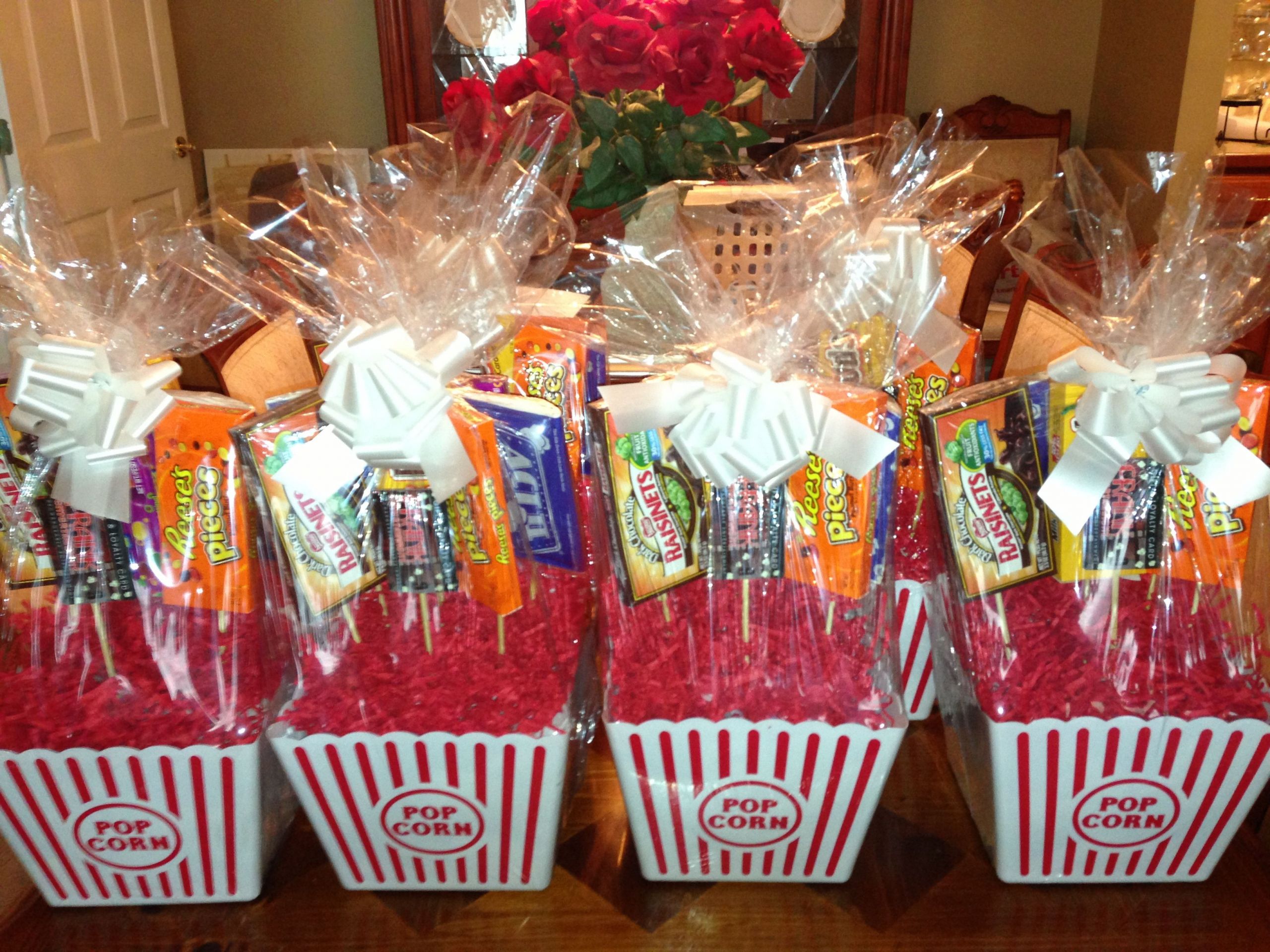 Movie Gift Card Basket Ideas
 Movie t baskets Each contains a $10 movie theatre t