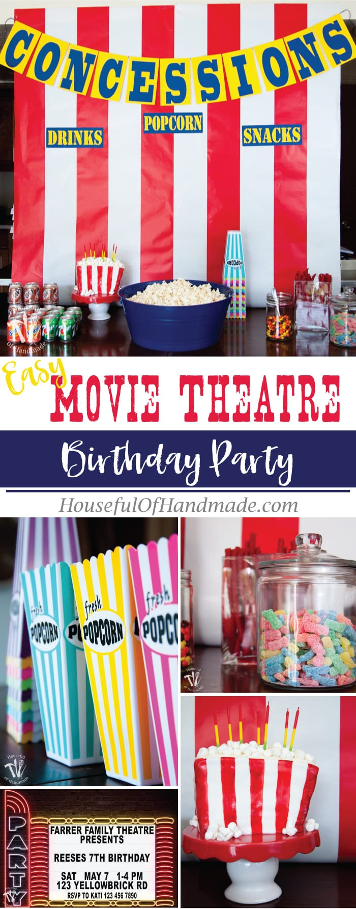 Movie Theater Birthday Party Ideas
 Movie Theatre Themed Birthday Party Houseful of Handmade