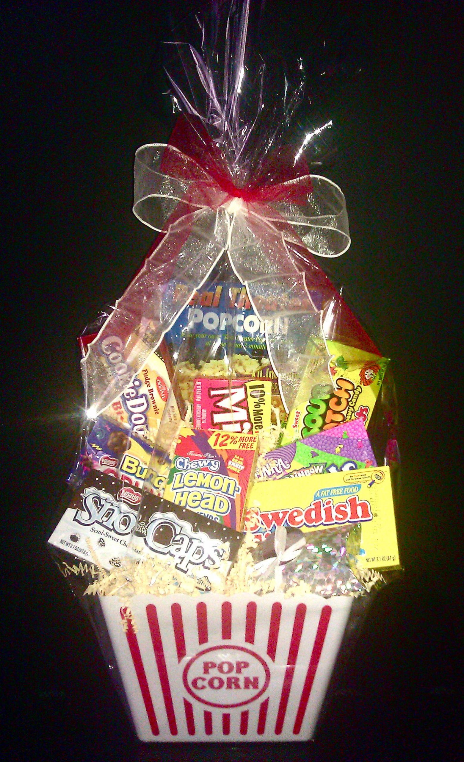 Movie Theater Gift Basket Ideas
 Movie Lovers Basket w AMC t card by wrapped a la mode