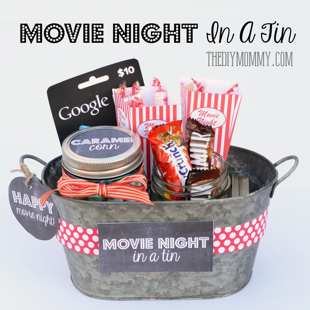 Movie Themed Gift Basket Ideas
 A Gift In a Tin Movie Night in a Tin