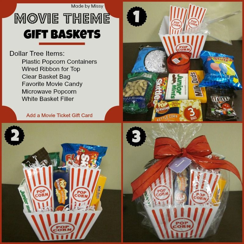 Movie Themed Gift Basket Ideas
 Movie Theme Gift Basket using Dollar Tree Items