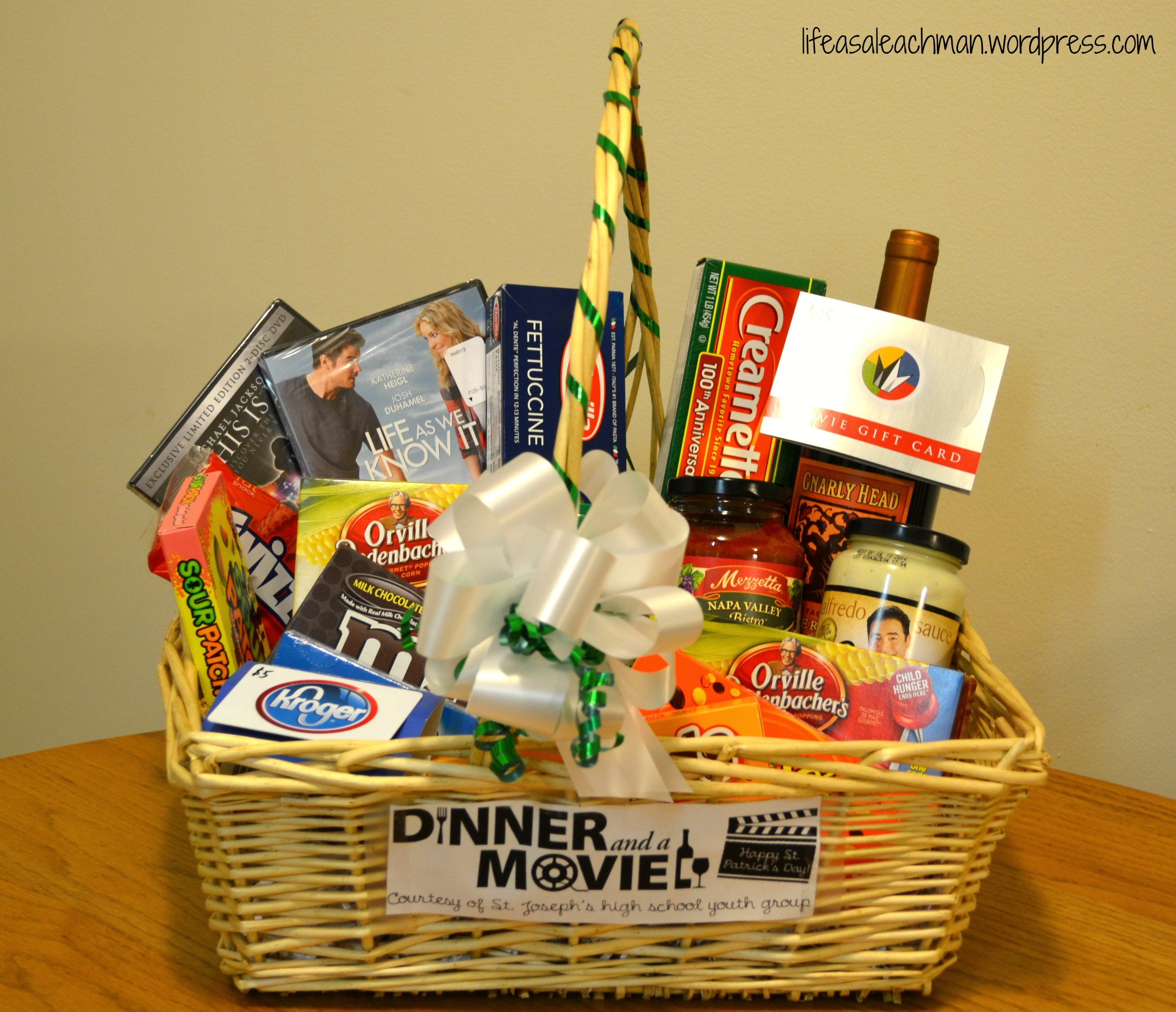 Movie Themed Gift Basket Ideas
 ‘Dinner & a Movie’ t basket