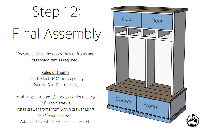 Mudroom Locker Plans DIY
 Mudroom Lockers with Bench Free DIY Plans 
