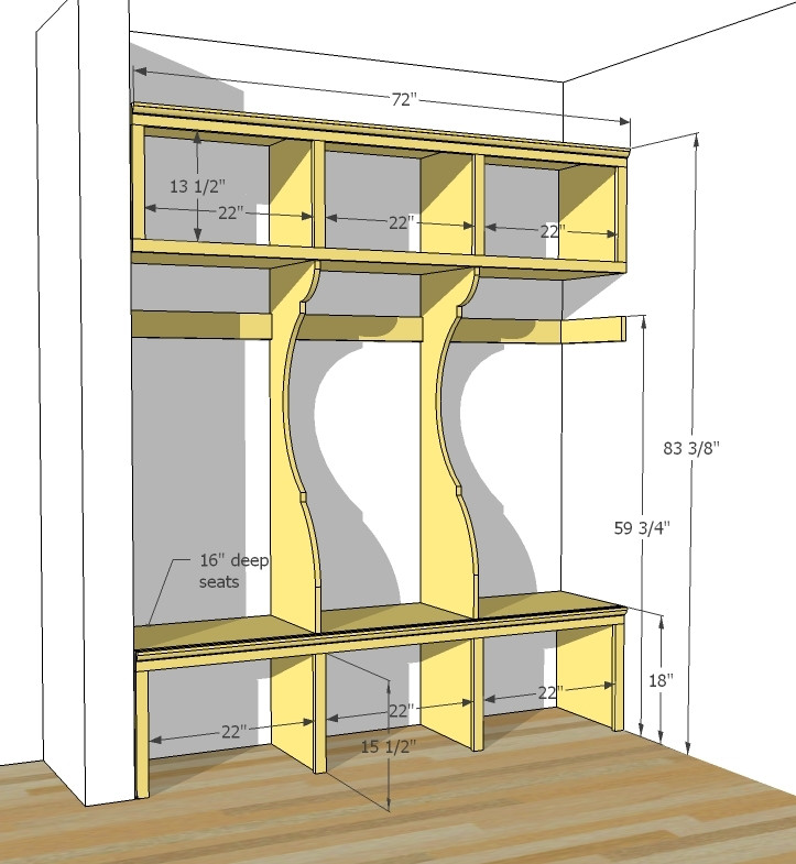 Mudroom Locker Plans DIY
 Mudroom bench plans