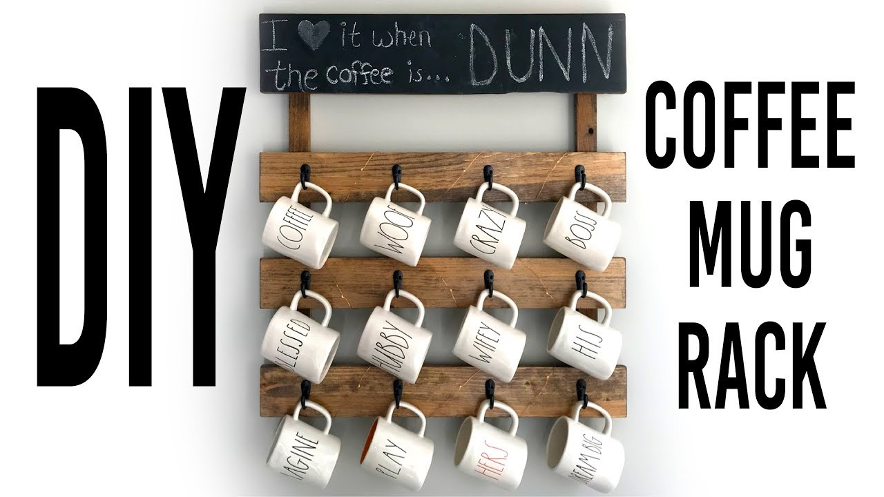 Mug Rack DIY
 DIY Coffee Mug Rack For Wall