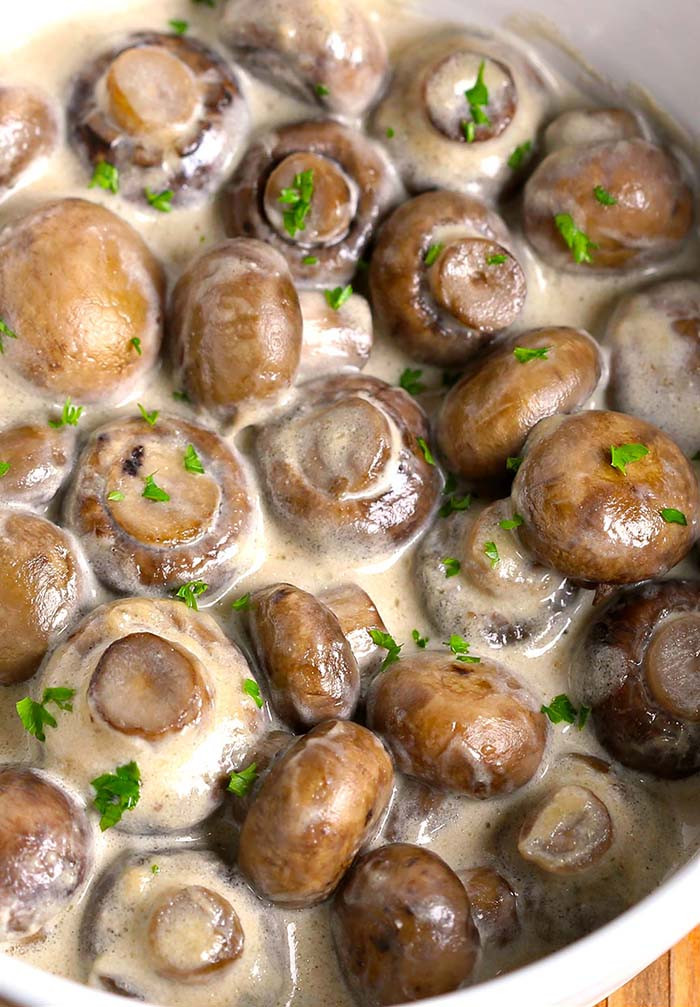 Mushroom Side Dishes
 Creamy Garlic Mushrooms Cakescottage