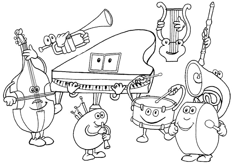 Music Coloring Pages For Kids
 Music Coloring Pages Coloringpages1001