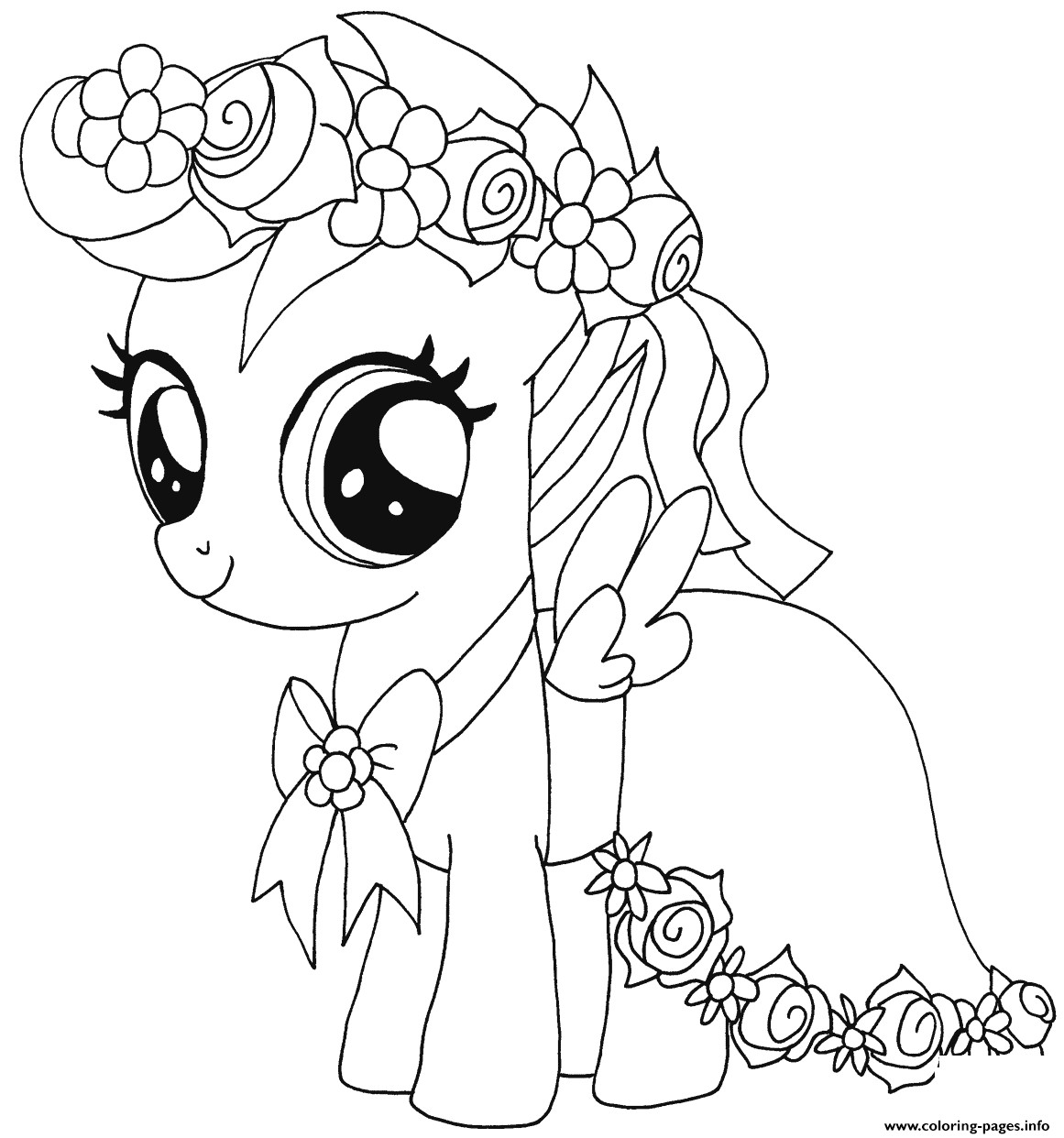 My Little Pony Baby Coloring Pages
 Baby Scootaloo My Little Pony Coloring Pages Printable