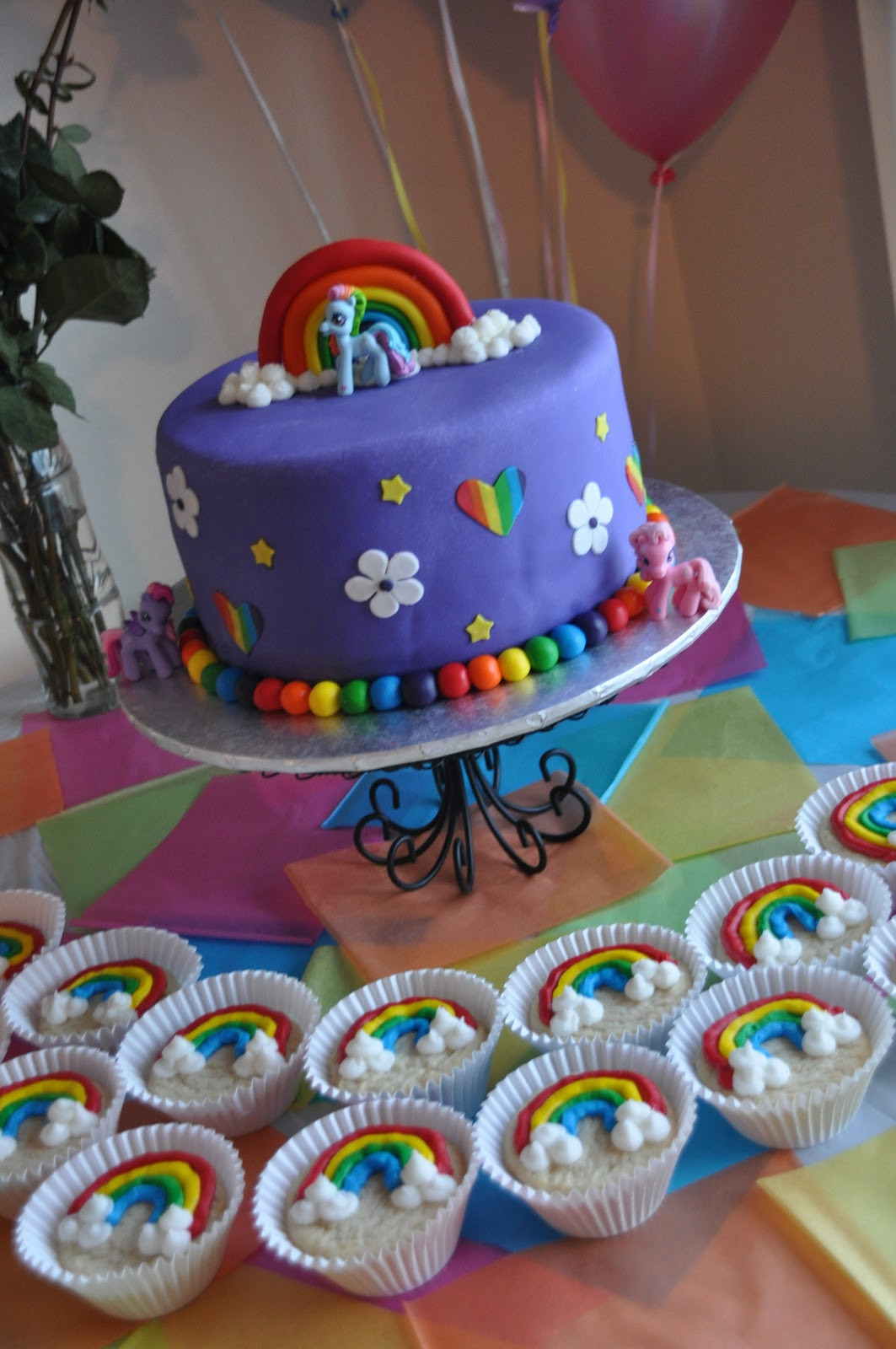 My Little Pony Birthday Cakes
 Make a Cake Series My Little Pony Cake and Rainbow