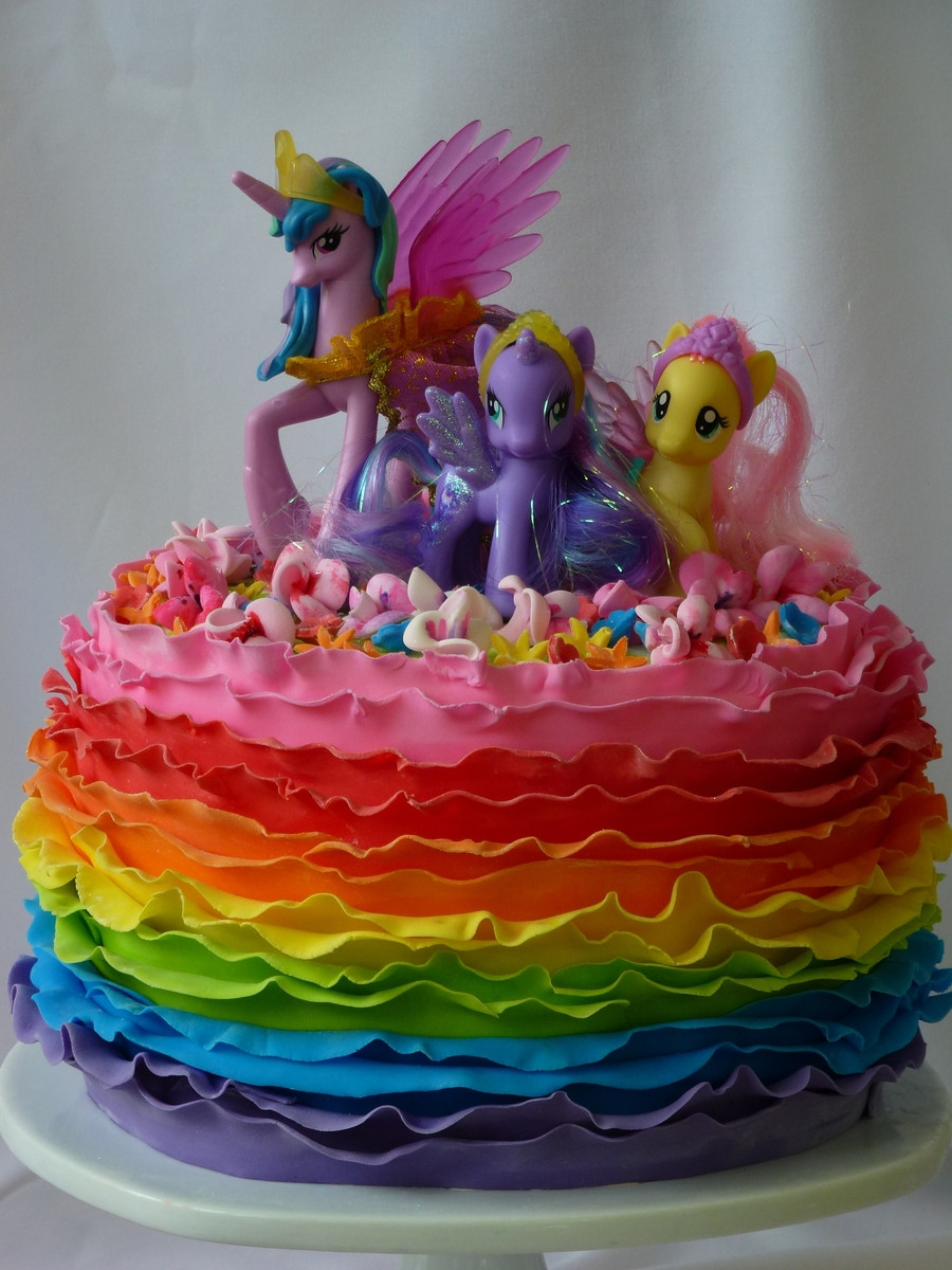 My Little Pony Birthday Cakes
 My Little Pony Rainbow Ruffle Cake CakeCentral