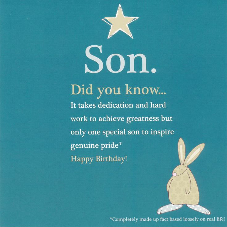 My Sons Birthday Quotes
 son The Tickle pany For My Son Birthday Card