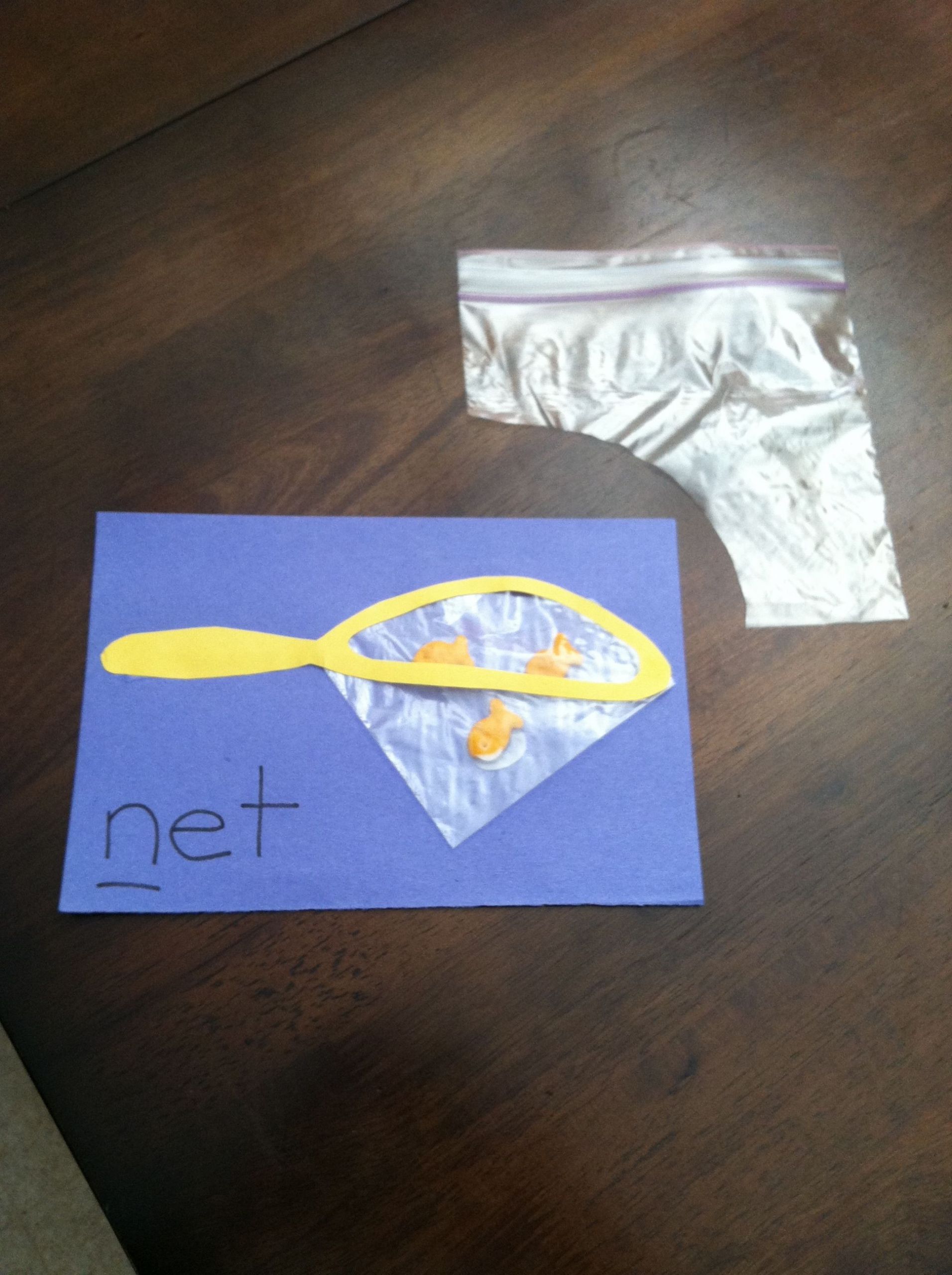 N Crafts For Preschool
 Letter N n craft Made from sandwich bag corner craft