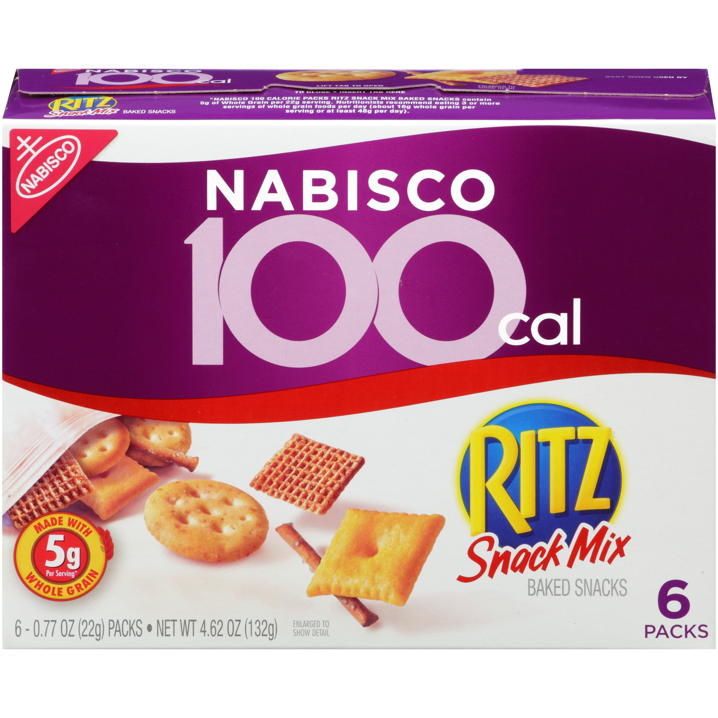 Nabisco Snack Crackers
 Nabisco 100 Calorie Packs Baked Snacks Ritz Snack Mix 6