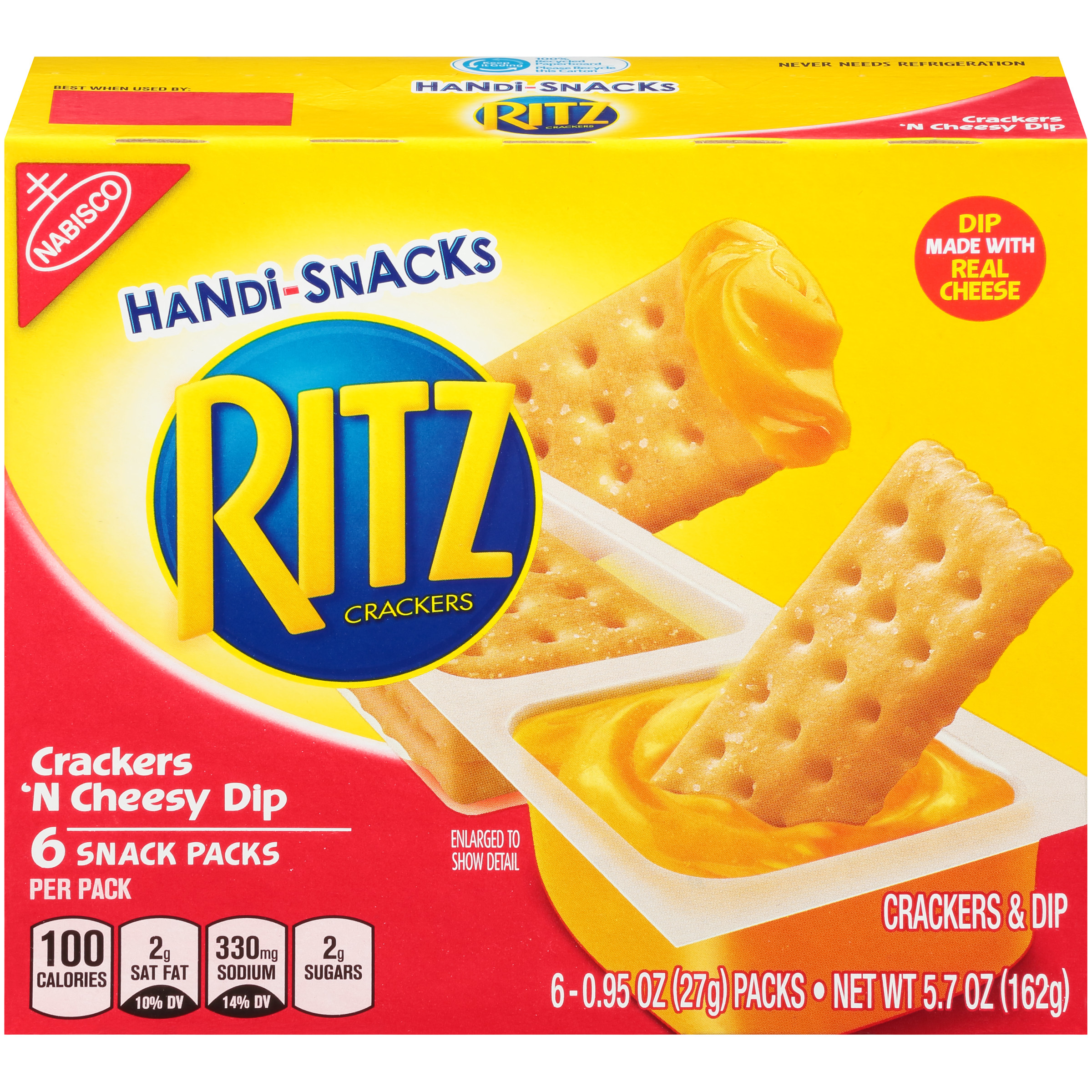 Nabisco Snack Crackers
 Nabisco Handi Snacks Ritz Crackers N Cheese Dip 0 95 Oz