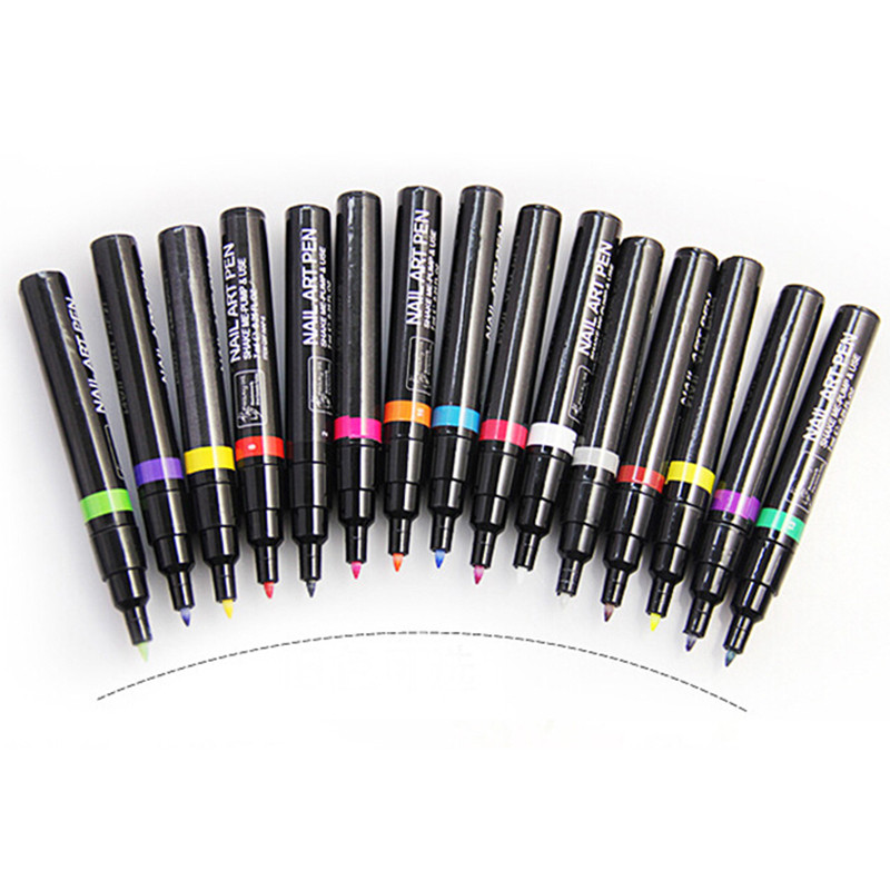 Nail Art Pens Set
 16 Colors Nail Art Pen for 3D Nail Art Decoration Nail