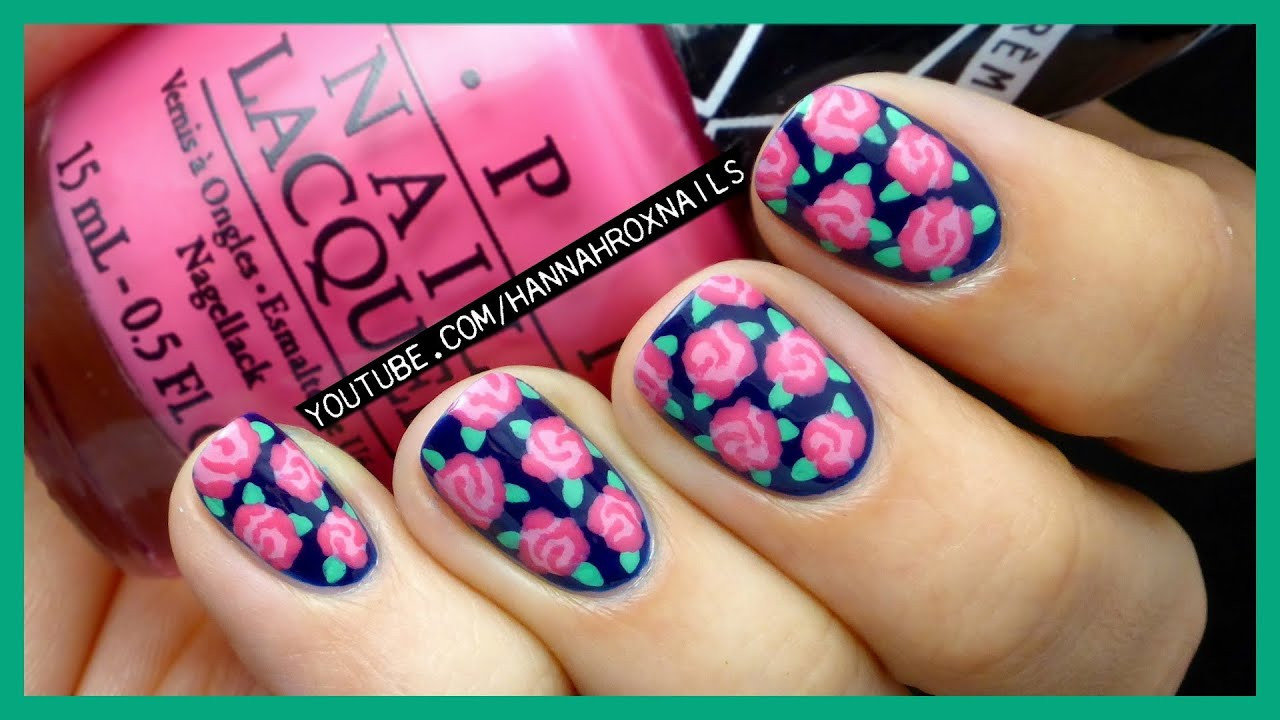 Nail Art Roses
 Easy Rose Print Nail Art with just a toothpick