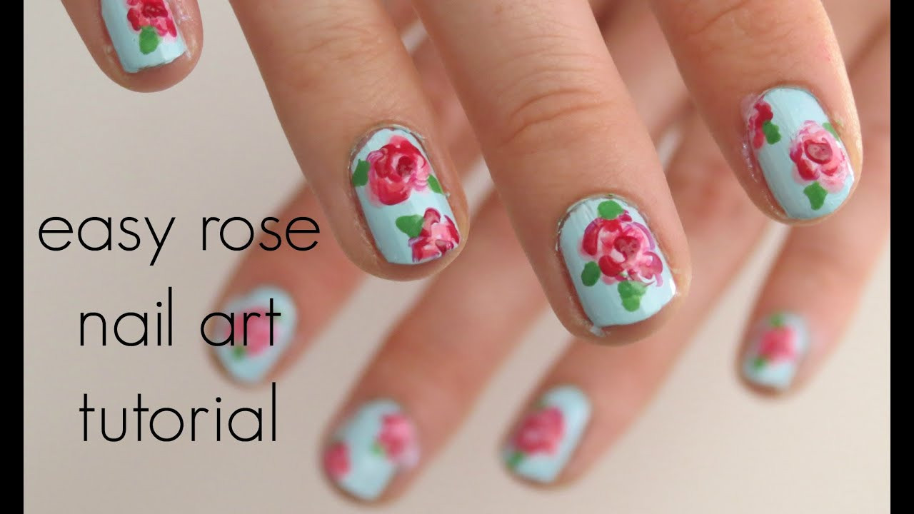 Nail Art Roses
 easy rose nail art tutorial