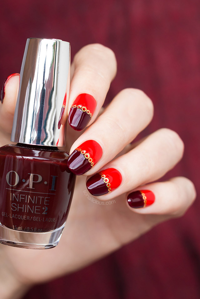 Nail Designs With Red Nail Polish
 red nail design with opi nail polish SoNailicious