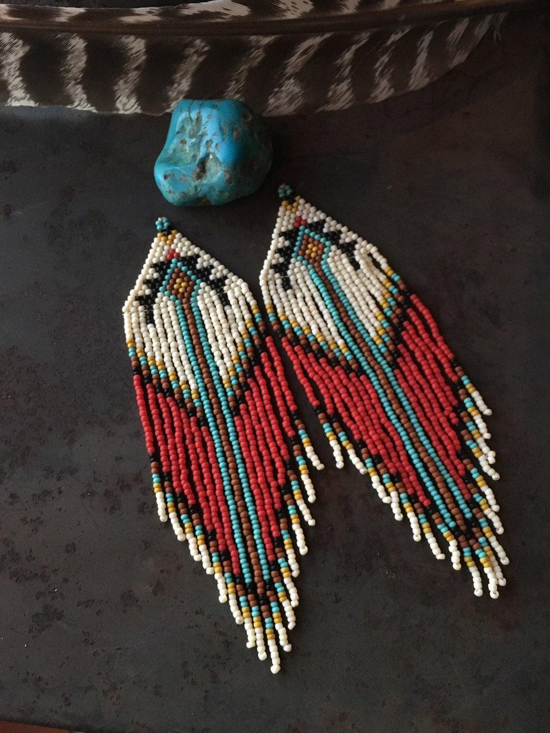Native American Earrings
 Magical Native American inspired seed bead earrings