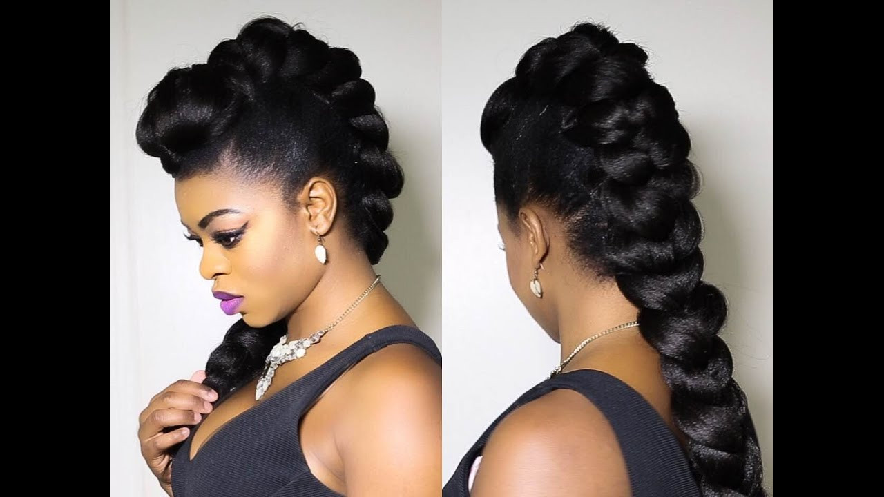 Natural Braided Mohawk Hairstyles
 Faux Braided Mohawk on Natural Hair