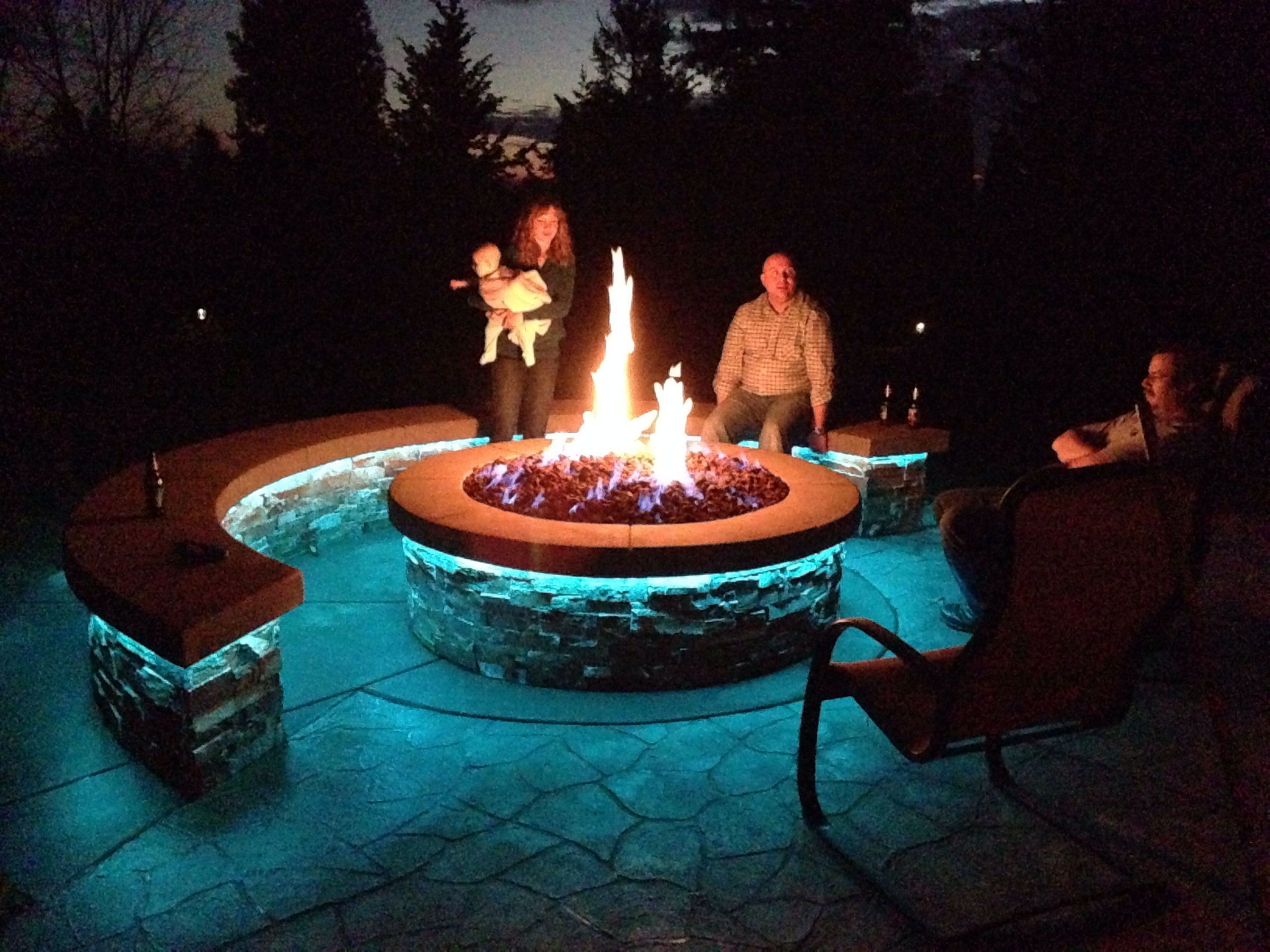 Natural Gas Patio Fire Pit
 Awesome outdoor fire pit finally pleted with lava rock