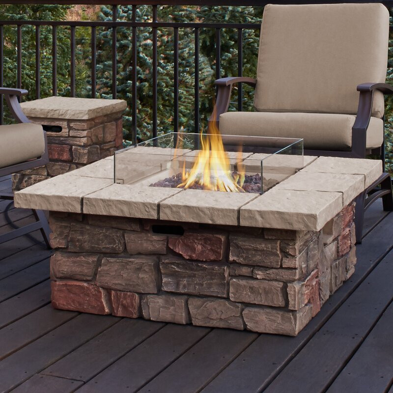 Natural Gas Patio Fire Pit
 Real Flame Sedona Concrete Propane Natural Gas Fire Pit
