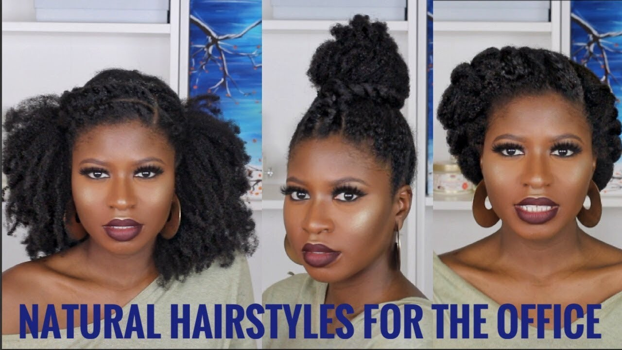 Natural Hairstyles For Work
 3 SUPER QUICK EASY NATURAL HAIRSTYLES FOR WORK TYPE 4a 4b