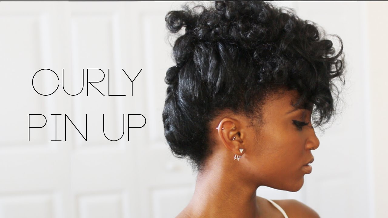 Natural Pin Up Hairstyles
 Curly Bouncy Pin Up on Natural Hair using Perm Rods