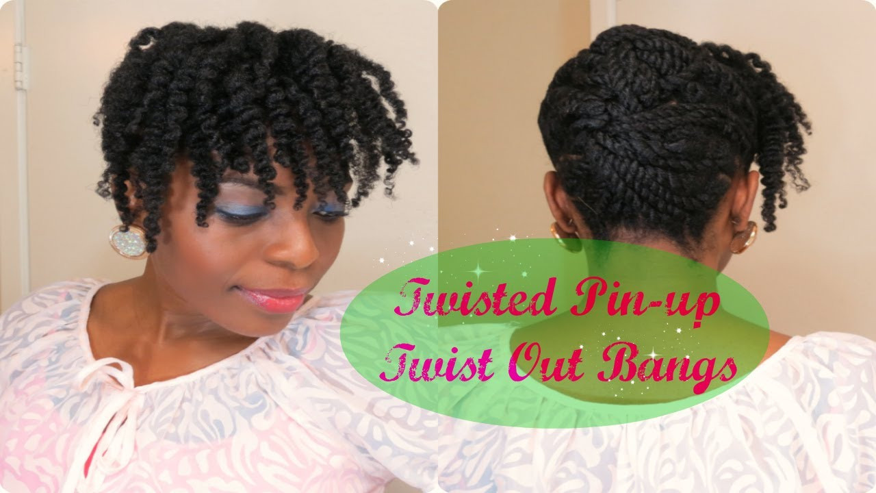 Natural Pin Up Hairstyles
 81 Natural Hair Tutorial Twisted Pinup Twist out Bangs
