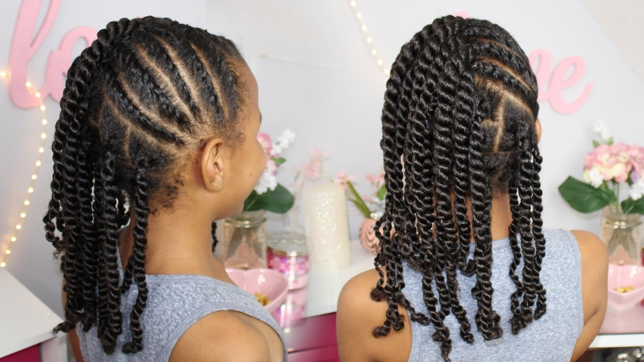 Natural Twist Hairstyles For Kids
 Flat Twists and 2 Strand Twists
