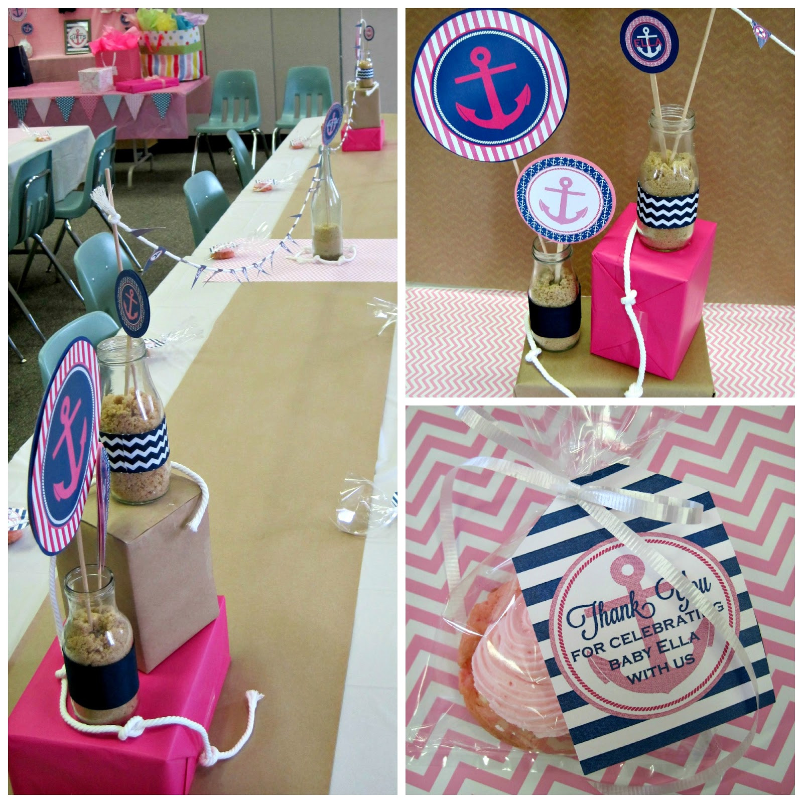 Nautical Baby Shower Gift Ideas
 Pink and Navy Nautical Baby Shower with NBrynn Designs
