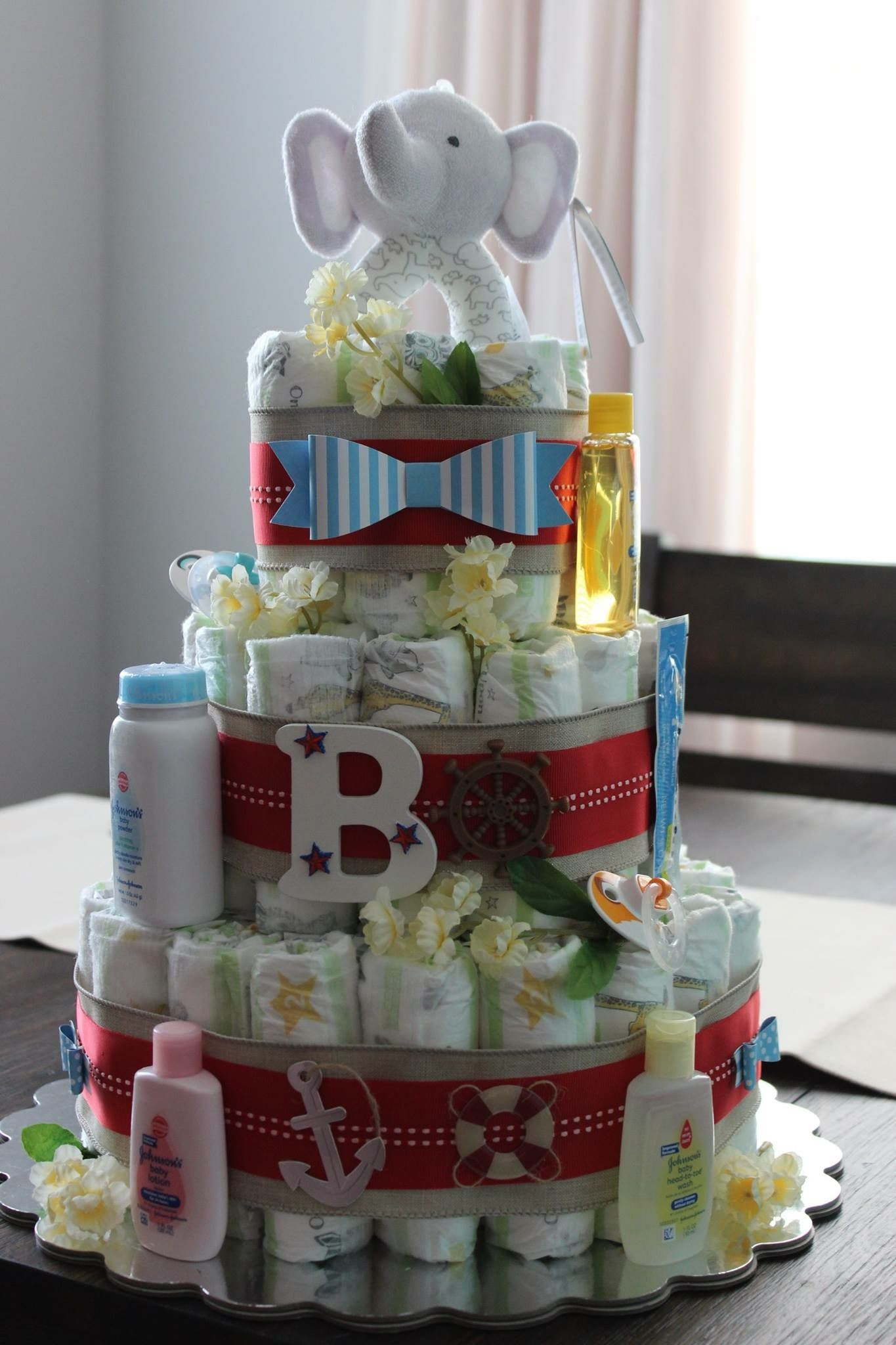 Nautical Baby Shower Gift Ideas
 Nautical diaper cake cordiallycreated