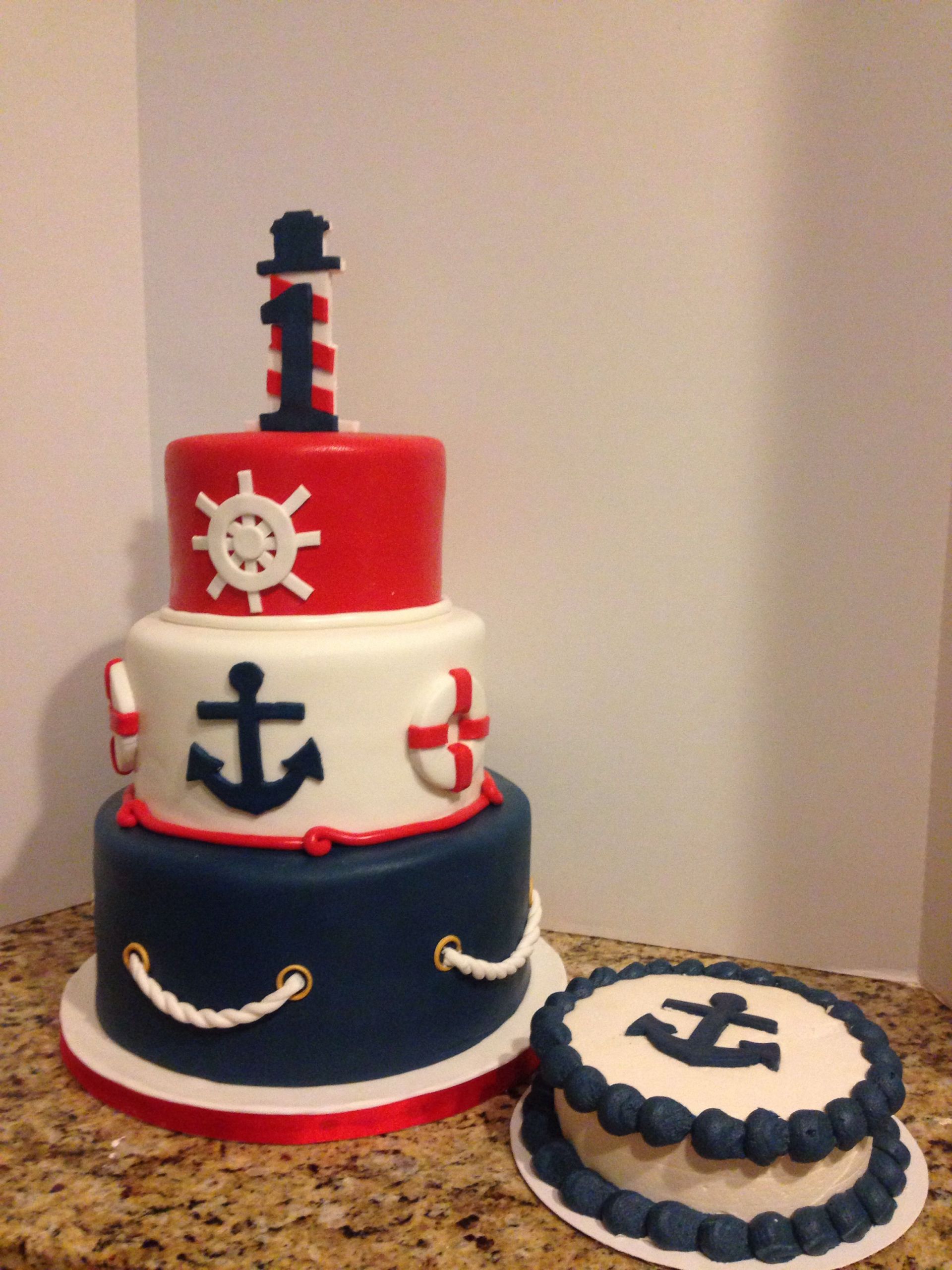 Nautical Birthday Cakes
 Nautical First Birthday cake