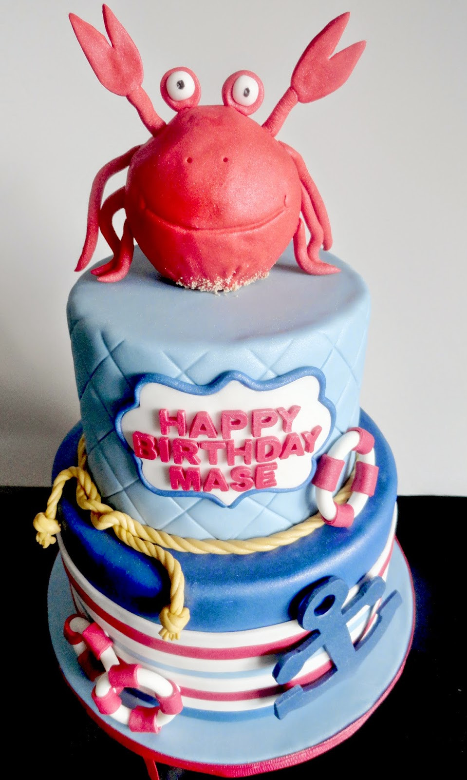 Nautical Birthday Cakes
 Pink Little Cake Nautical Theme 1st Birthday Cake