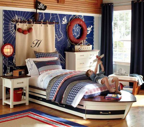 Nautical Kids Decor
 Nautical Decorating Ideas for Kids Rooms from Pottery Barn