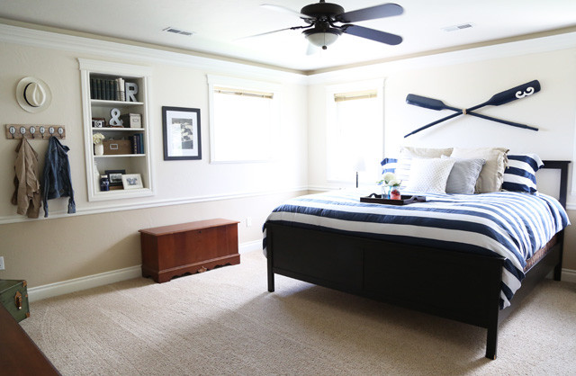Nautical Master Bedroom
 master bedroom reveal dress cori lynn