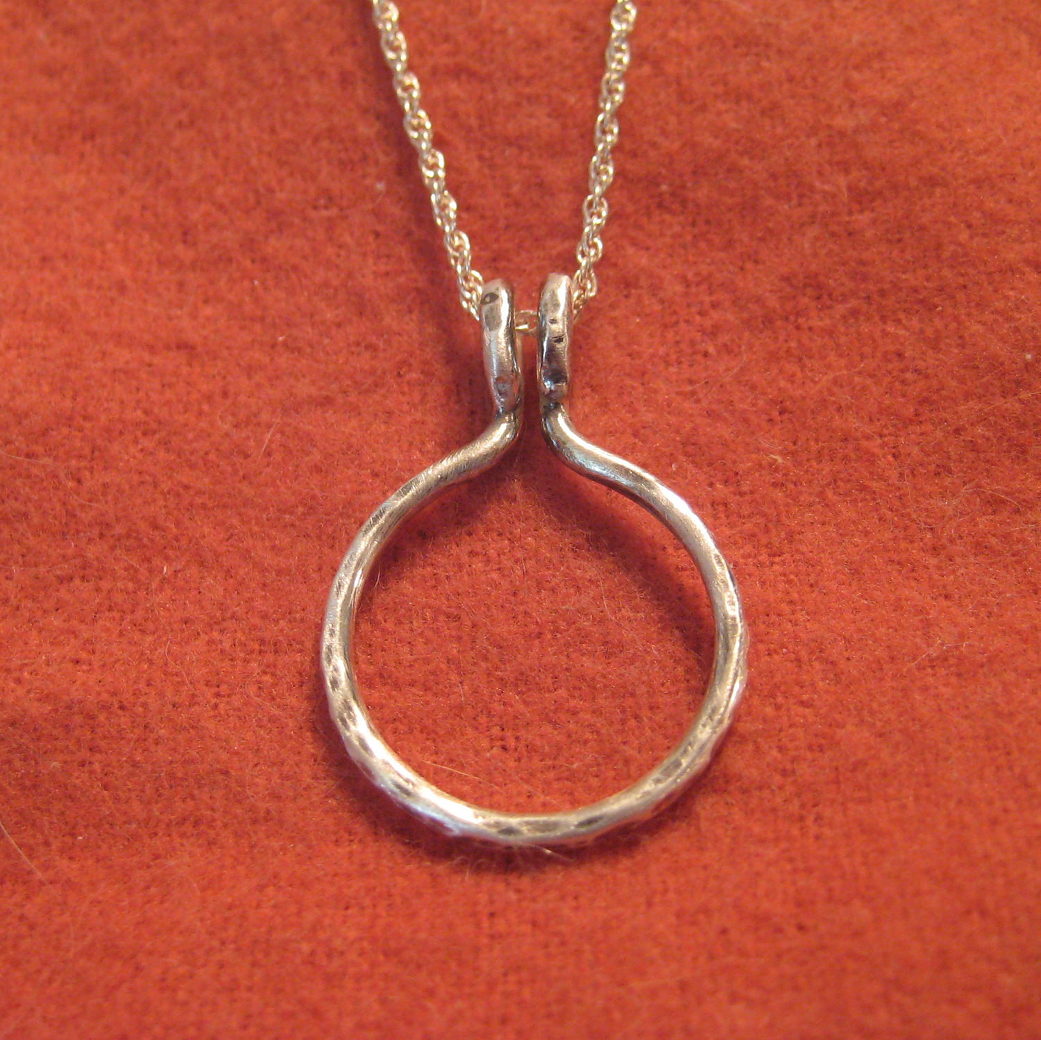 Necklace Ring Holder
 Ring Holder Necklace Silver Wedding Engagement Pendant Circle