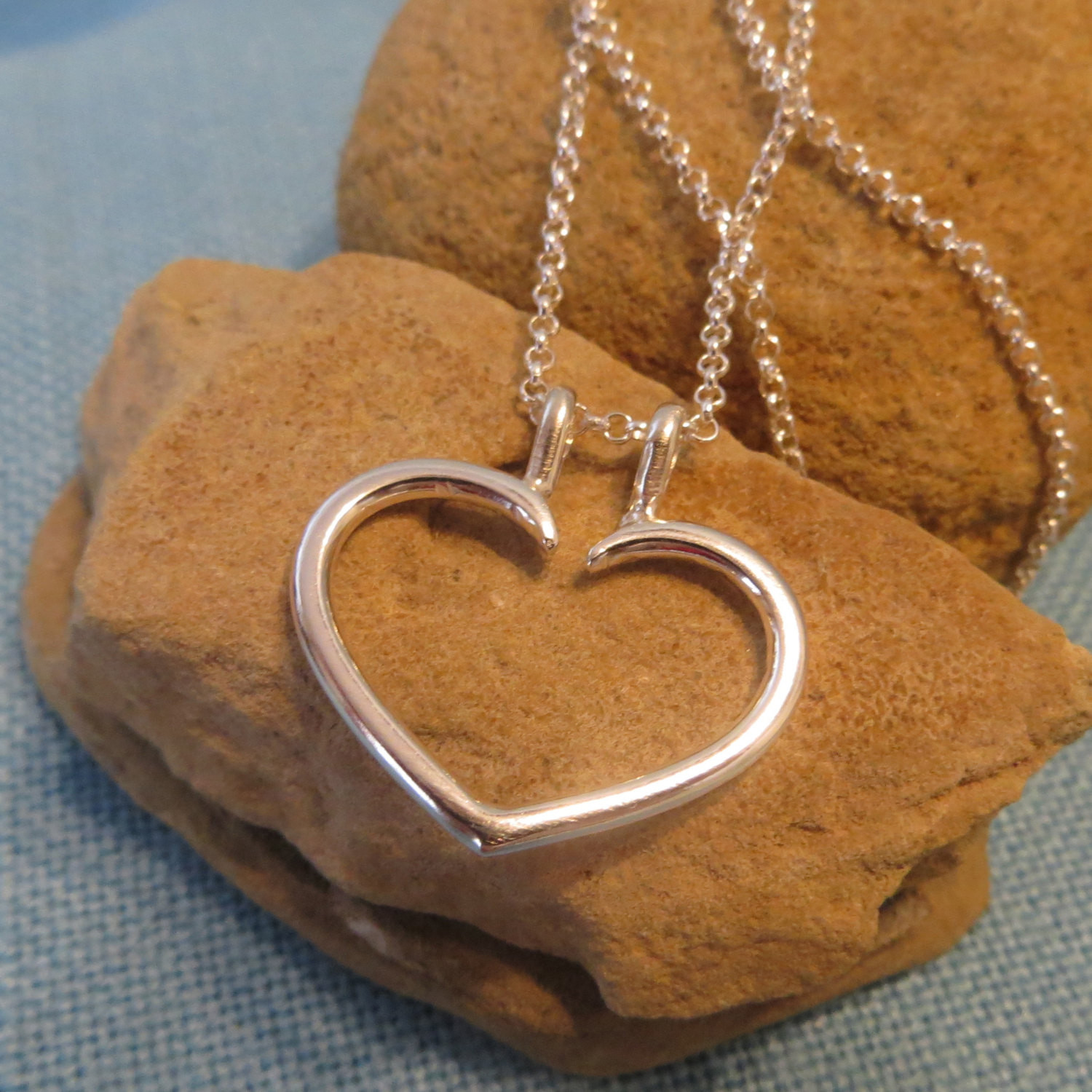 Necklace Ring Holder
 Ring Holder Necklace Heart Charm Pendant Fine Sterling Silver