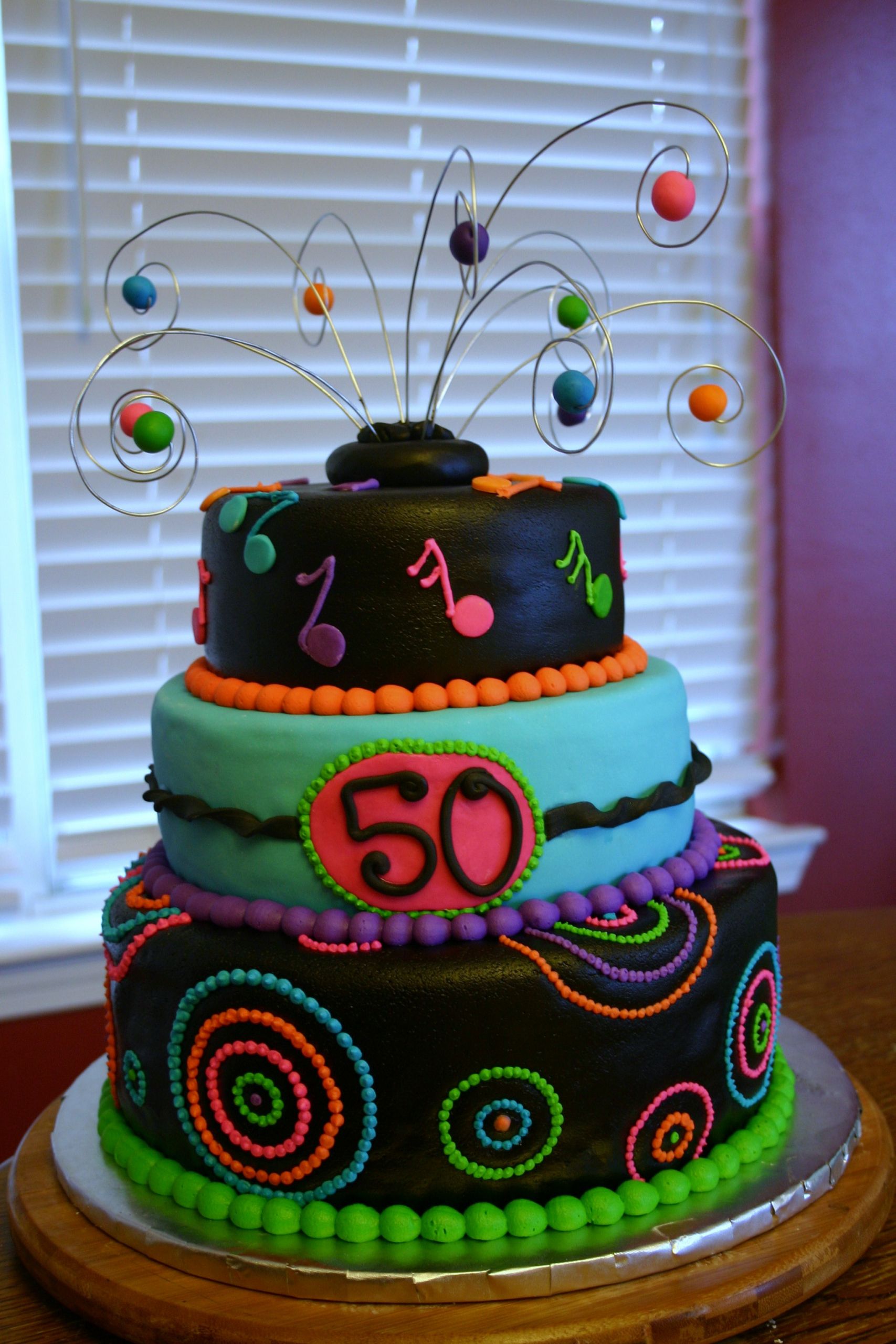 Neon Birthday Cake
 Neon color cake