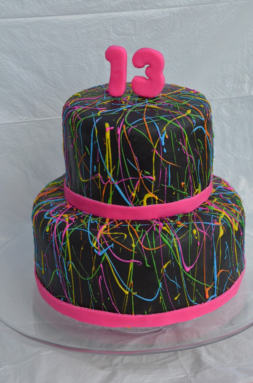 Neon Birthday Cake
 The Steg Family Chronicles Cakes