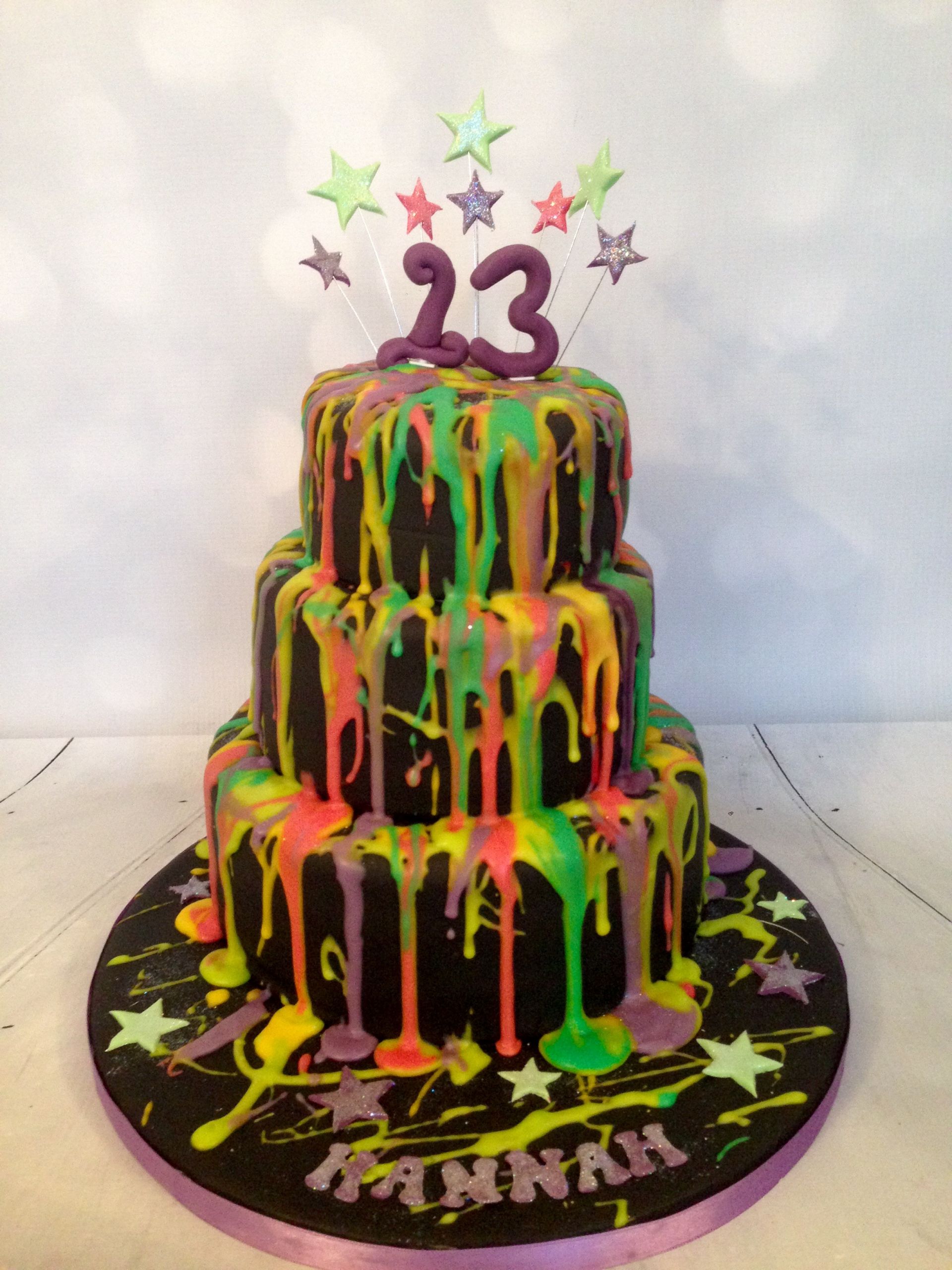 Neon Birthday Cake
 Neon Celebration Cake