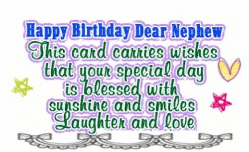 Nephew Birthday Quote
 70 Birthday Wishes and Messages for Nephew