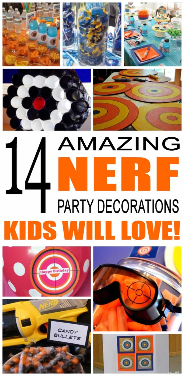 Nerf Birthday Party Supplies
 Nerf Birthday Party Decorations