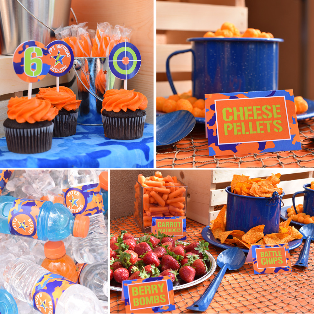 Nerf Birthday Party Supplies
 Printable Nerf Birthday Party Package · Delight Paperie