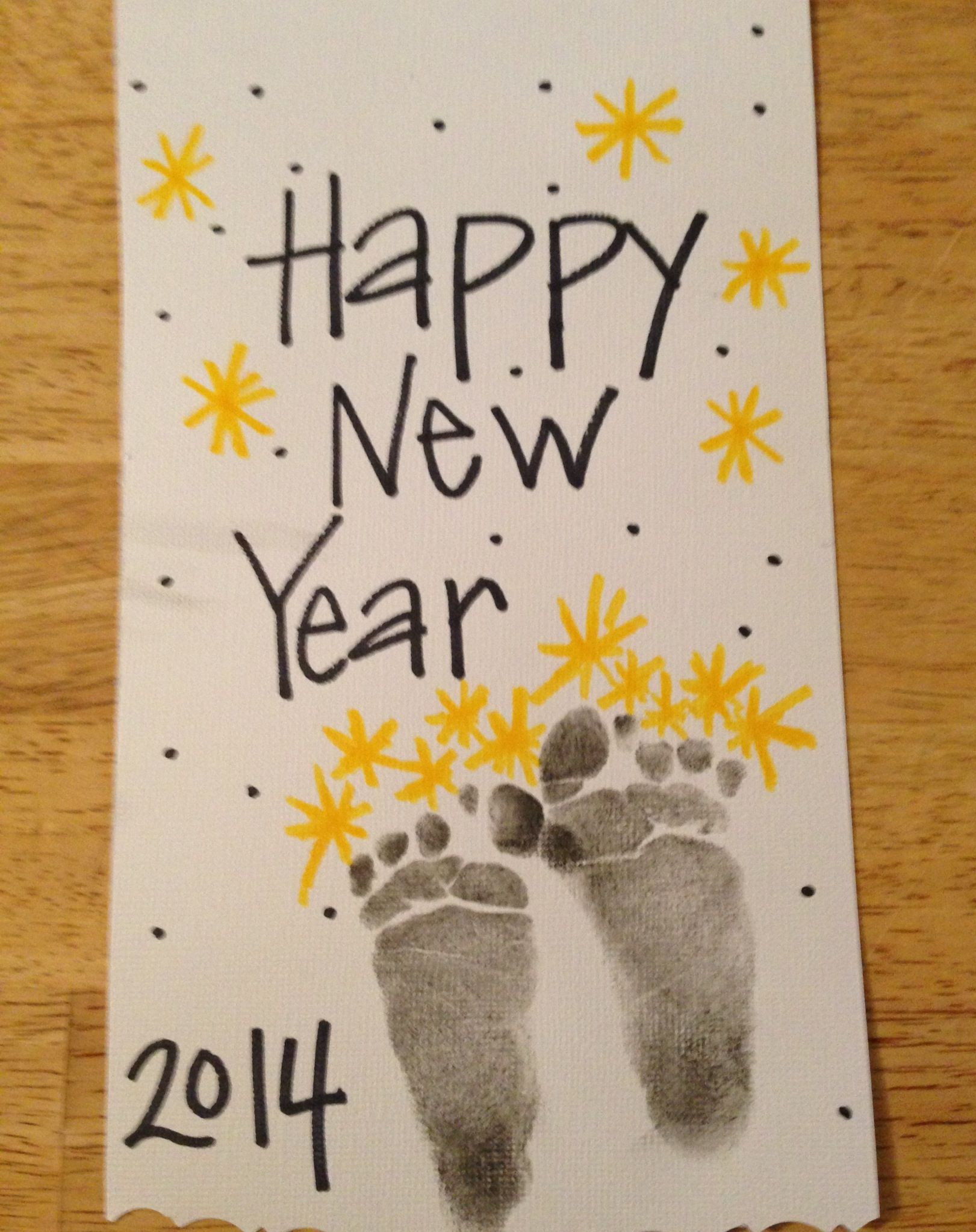 New Baby Crafts
 New Year footprints fireworks With images