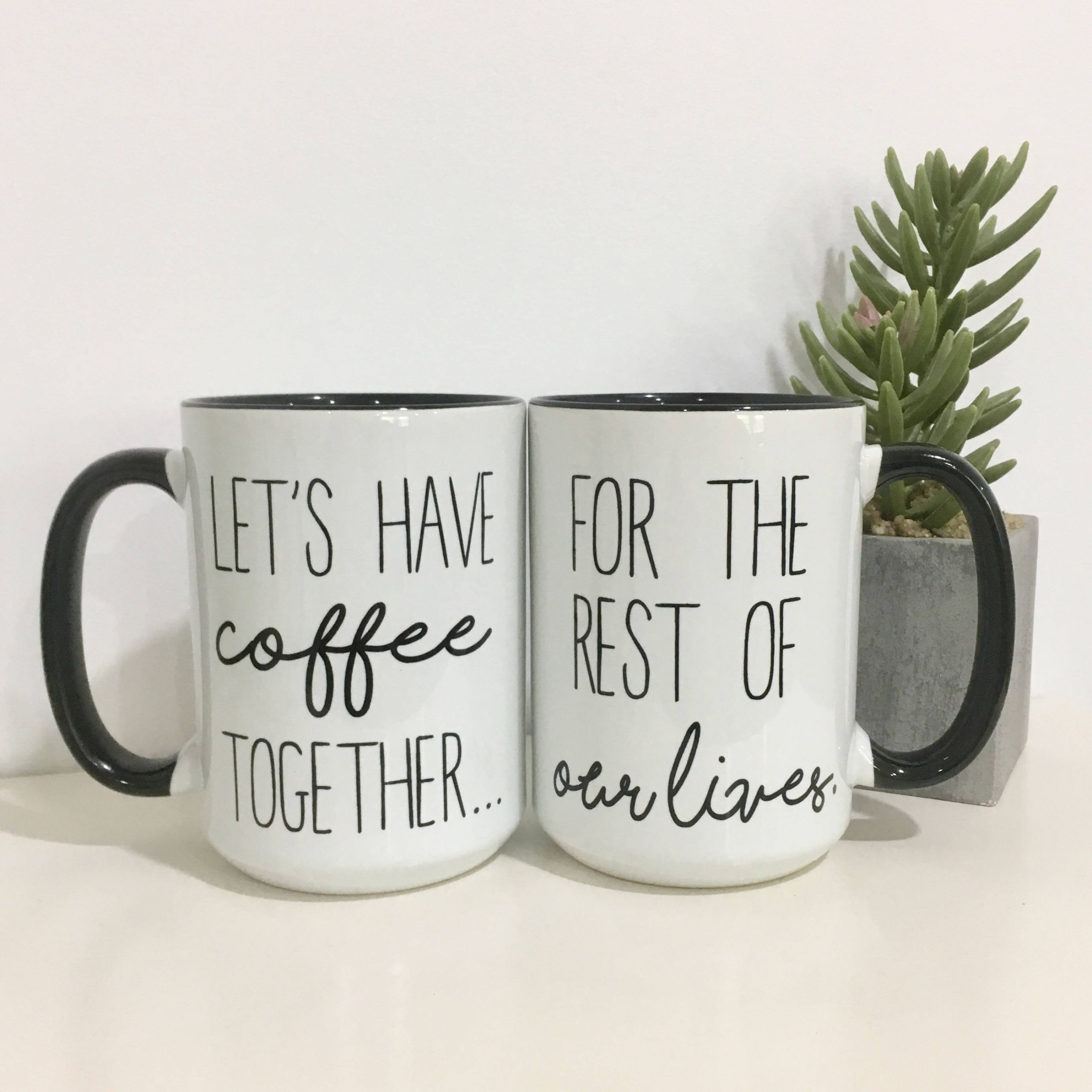 New Couples Gift Ideas
 Couples Coffee Mug Set Engagement Gift Idea Wedding